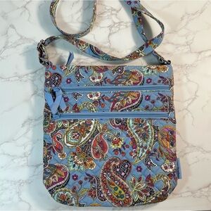 Vera Bradley Blue Paisley Crossbody with Adjustable Strap